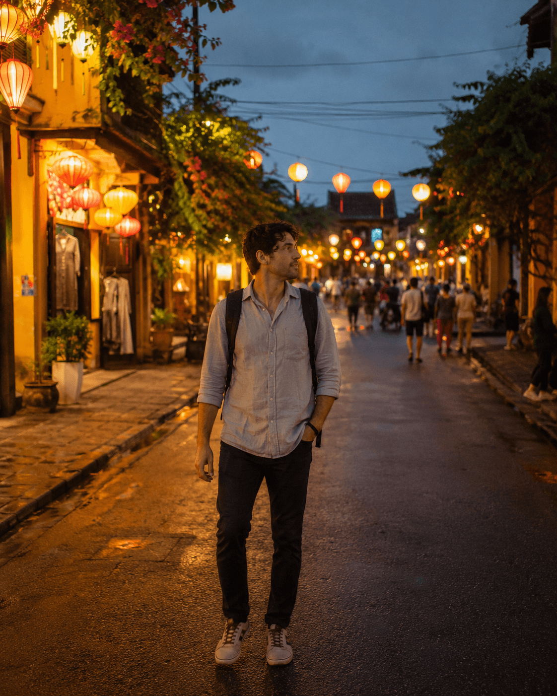 Nachtmarkt in een Aziatische stad